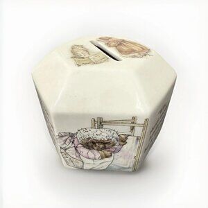Vintage Wedgwood Beatrix Potter Mrs. Tiggy-Winkle Porcelain Coin Bank
